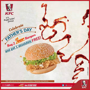 Featured image for KFC Buy 2 Get 1 Free Zinger Burgers on 19 Jun 2016