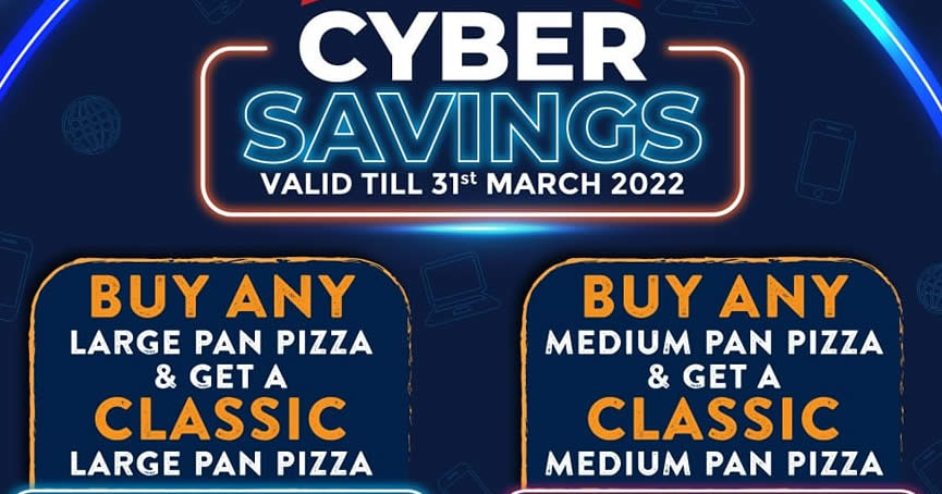 Featured image for Pizza Hut Sri Lanka: Cyber Savings From Pizza Hut This March!