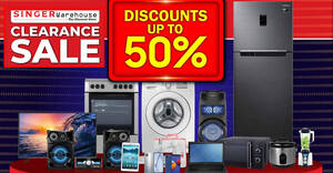 Featured image for Up to 50% OFF on Electronics & Home Appliances at Singer Warehouse Clearance Sale from 24 to 26 March 2022