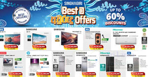 Featured image for Singhagiri Best of Awurudu offers on selected TVs, laptops, refrigerators and more from 24 March 2024