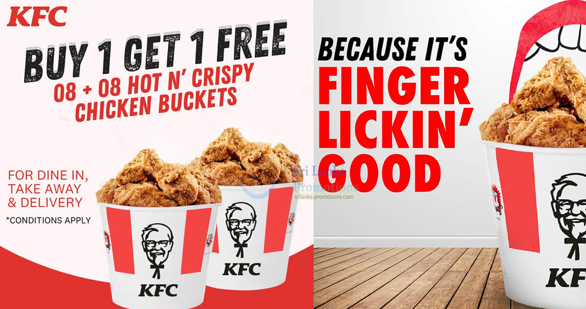 Featured image for KFC Sri Lanka Offering 16pc Chicken Bucket for Rs 3,880 on 29 April 2024