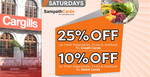 Featured image for Sampath Cards Unlock Exclusive Discounts at Cargills Food City on Saturdays till 25 May 2024